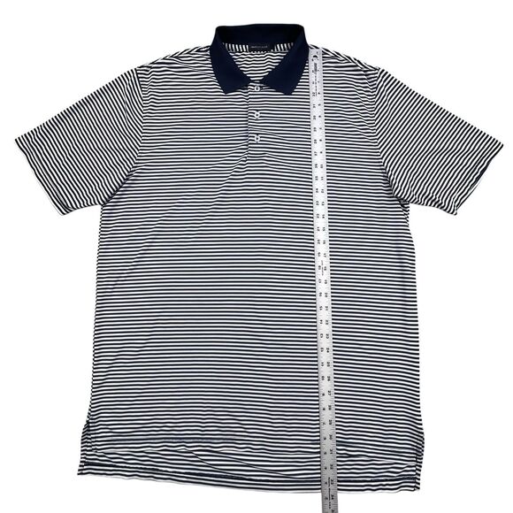 Southern Marsh Golf Polo Shirt Men's Large Blue White Stripe Performance Stretch - Picture 9 of 9